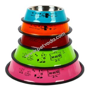 Ozark "Renkli" Çelik Mama ve Su Kabı "15 cm - 8 Oz."