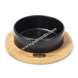Ozark Oval "Seramik" Mama ve Su Kabı "Siyah"