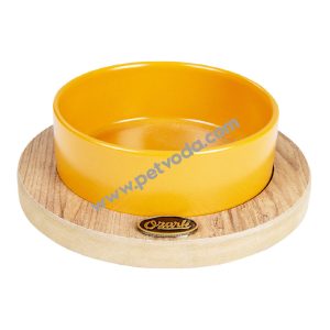 Ozark Oval "Seramik" Mama ve Su Kabı "Hardal"
